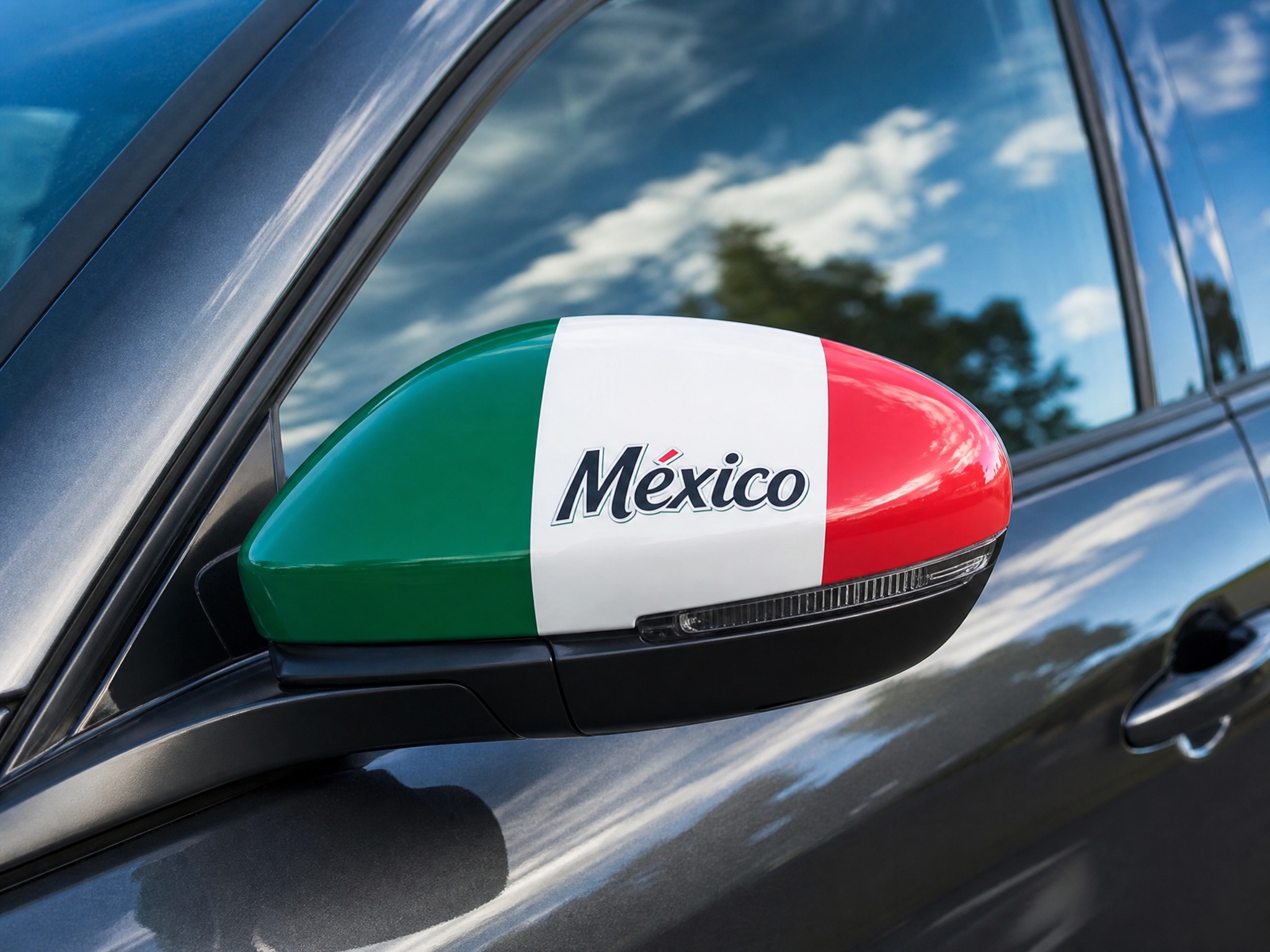Protector de espejos promocional Viva México disponible en Mercado Libre